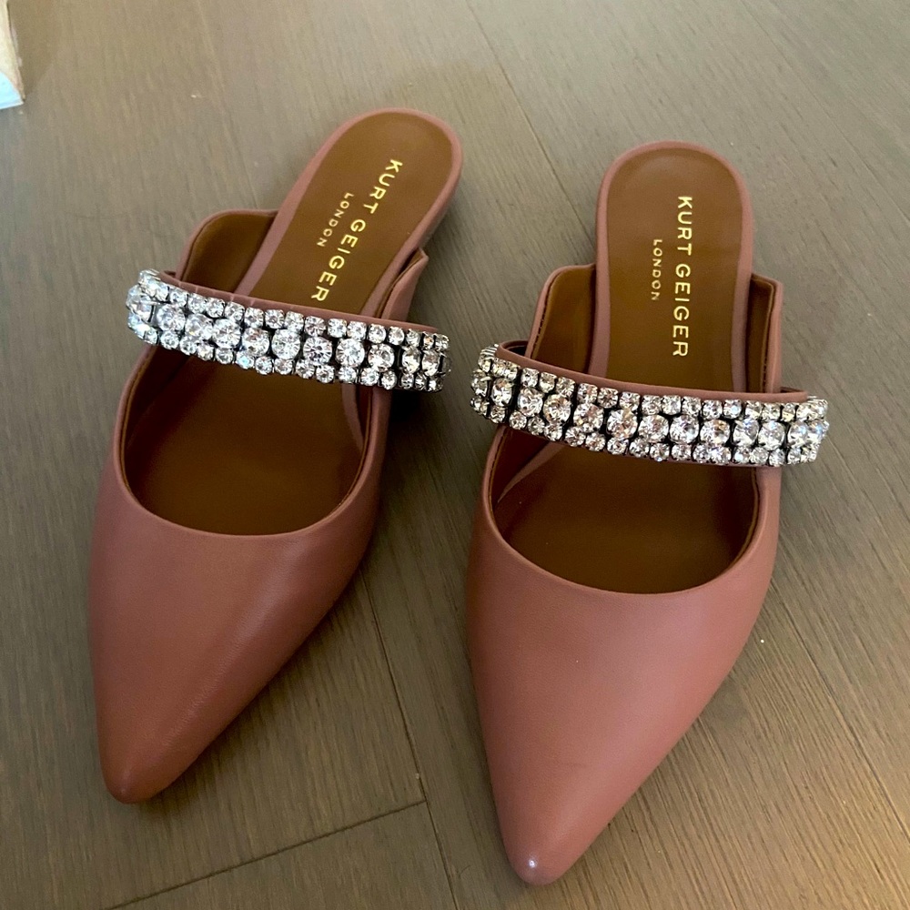 Kurt Geiger Jeweled Slides Size 37 Tres Chic! 🔥